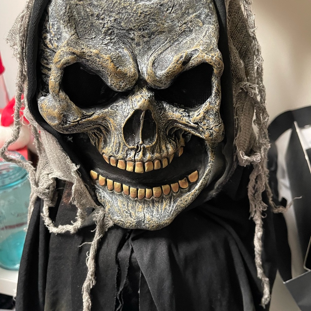 Spooky Skull Mask with Hood